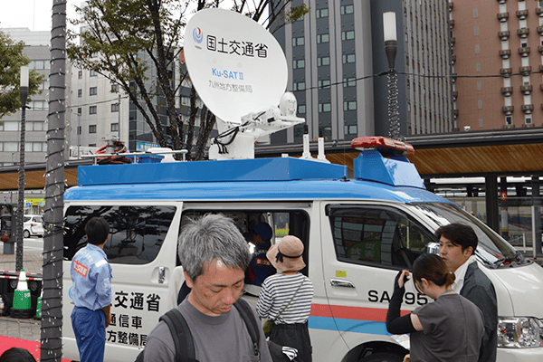 災害対応車両試乗体験　第５回土木建築フェスタin大分駅前